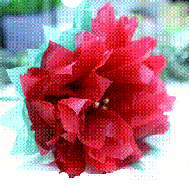Poinsettia Peper Flower - finished product