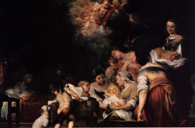 The Birth of the Virgin Mary - Esteban Murillo (Louvre, Paris)