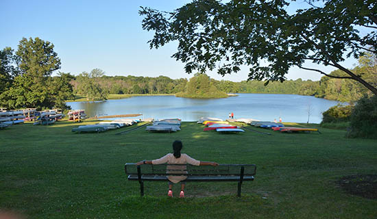 Relaxing in Hudson Springs Park