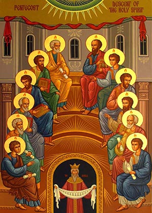 Pentecost: Descent of the Holy Spirit-Orthodox Icon