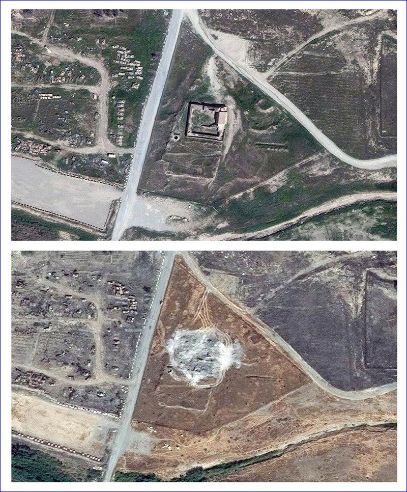 st. Elijah's monastery destroyed-satellite view