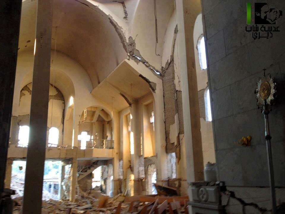 St. Mary's Church in Dair Al Zor, Syria destroyed 
